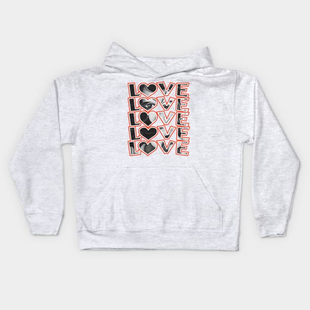 Cool Loves with artwork Kids Hoodie by ESSED